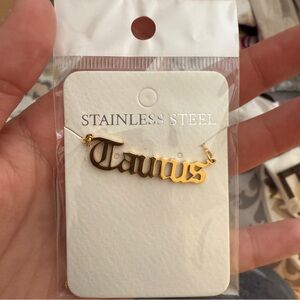 Gold Taurus Necklace